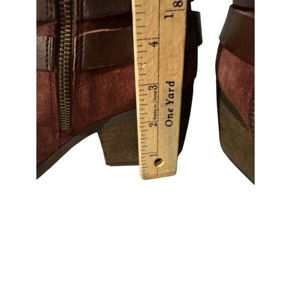 Born Womens Payton Ankle Booties Size 6.5 M Dark Red Suede BR0026444 - Picture 6 of 8